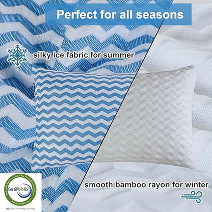 Pillows Queen Size for Bed - Adjustable Firm Pillow for Back Stomach and Side Sleeper - Shredded Memory Foam Cooling Bamboo Pillow for Neck and Shoulder Pain with Washable Cover