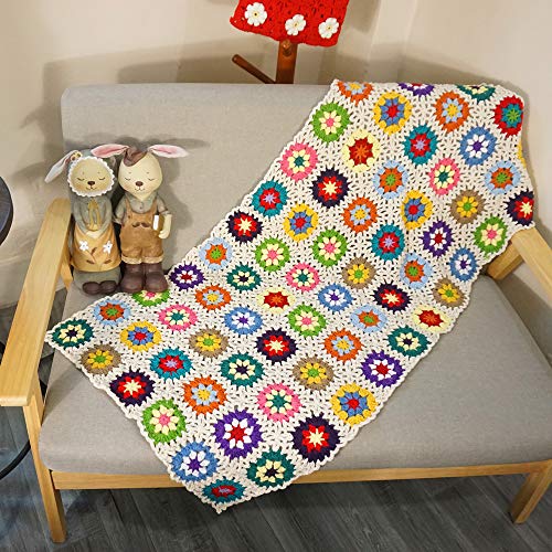 Handmade Crochet Throw Blanket Granny Blanket