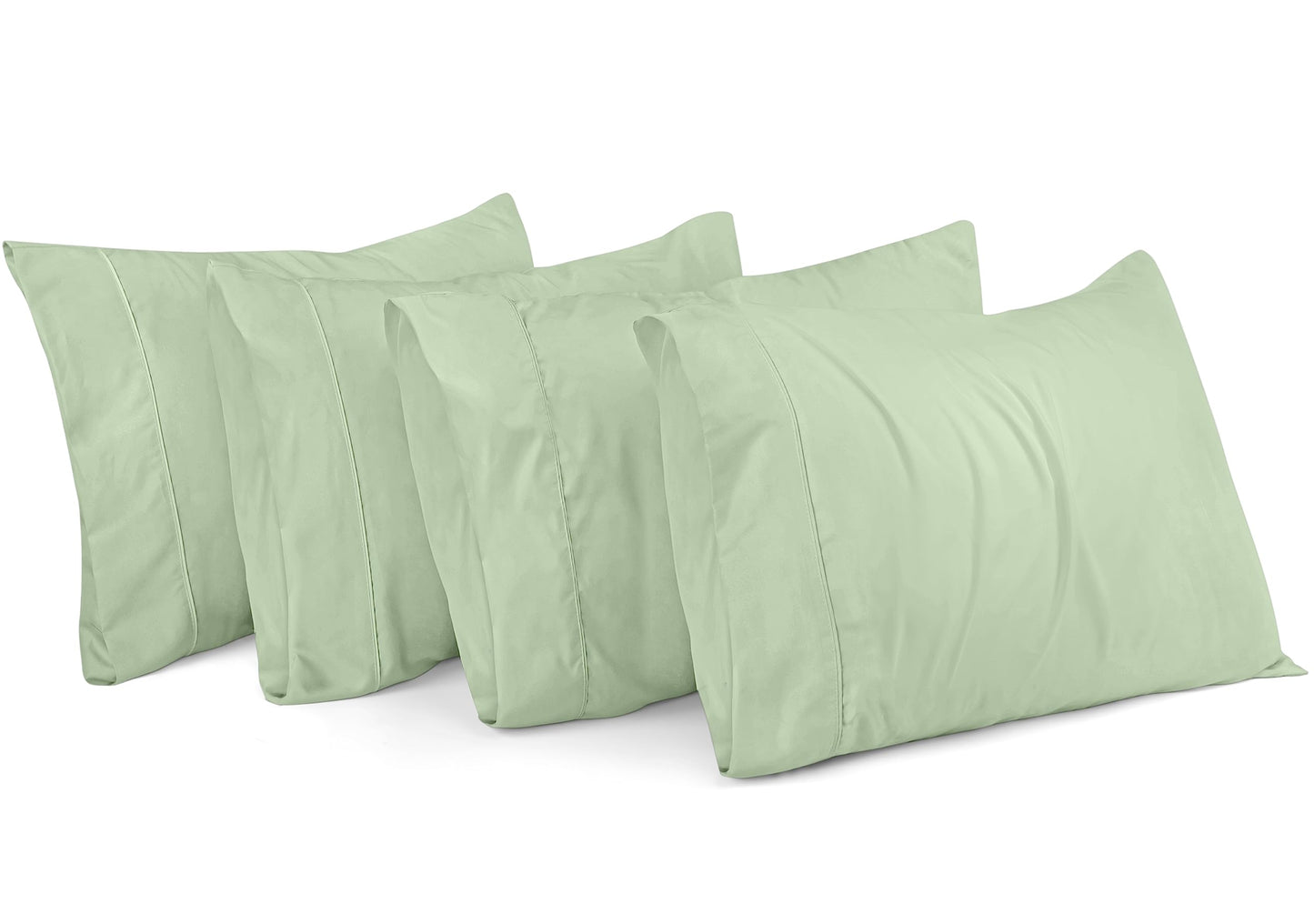 Utopia Bedding Queen Pillow Cases - 4 Pack - Envelope Closure - Soft Brushed Microfiber Fabric - Shrinkage and Fade Resistant Pillow Cases Queen Size 20 X 30 Inches (Queen, Sage)