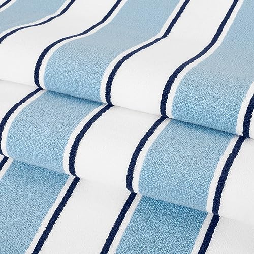 Blue/Navy Oversized Beach Towel - 100% Cotton, Quick Dry