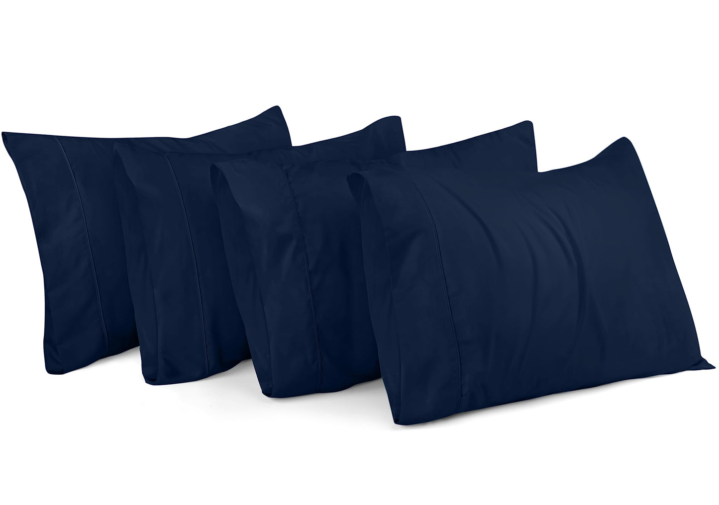 Utopia Bedding King Pillow Cases - 4 Pack - Envelope Closure - Soft Brushed Microfiber Fabric - Shrinkage and Fade Resistant Pillow Cases 20 X 40 (King, Navy)