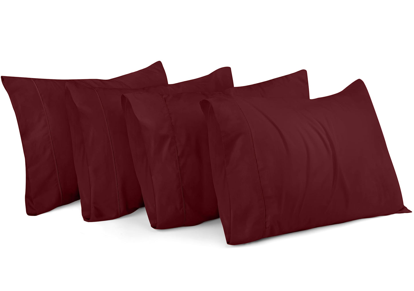 Utopia Bedding Queen Pillow Cases - 4 Pack - Envelope Closure - Soft Brushed Microfiber Fabric - Shrinkage and Fade Resistant Pillow Cases Queen Size 20 X 30 Inches (Queen, Burgundy/Red)