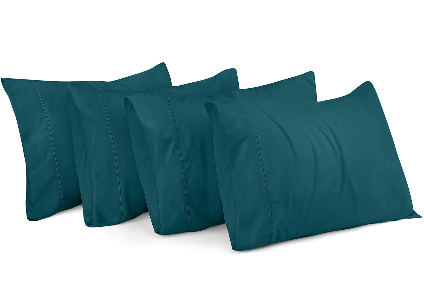 Utopia Bedding Queen Pillow Cases - 4 Pack - Envelope Closure - Soft Brushed Microfiber Fabric - Shrinkage and Fade Resistant Pillow Cases Queen Size 20 X 30 Inches (Queen, Teal)