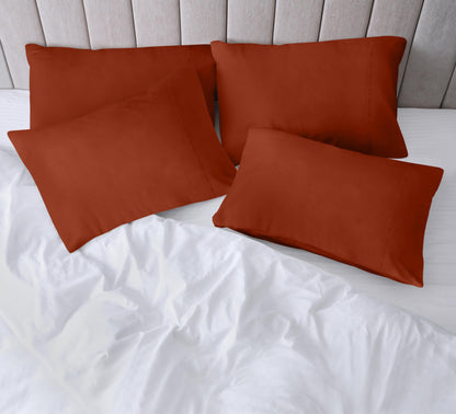 Utopia Bedding Queen Pillow Cases - 4 Pack - Envelope Closure - Soft Brushed Microfiber Fabric - Shrinkage and Fade Resistant Pillow Cases Queen Size 20 X 30 Inches (Queen, Orange)