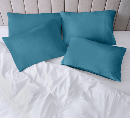 Utopia Bedding Queen Pillow Cases - 4 Pack - Envelope Closure - Soft Brushed Microfiber Fabric - Shrinkage and Fade Resistant Pillow Cases Queen Size 20 X 30 Inches (Queen, Denim Blue)