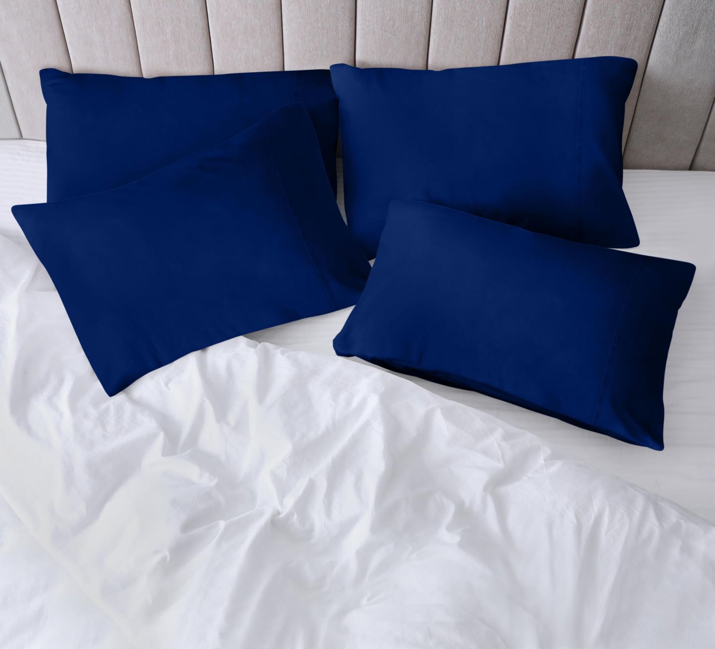 Utopia Bedding Queen Pillow Cases - 4 Pack - Envelope Closure - Soft Brushed Microfiber Fabric - Shrinkage and Fade Resistant Pillow Cases Queen Size 20 X 30 Inches (Queen, Royal Blue)