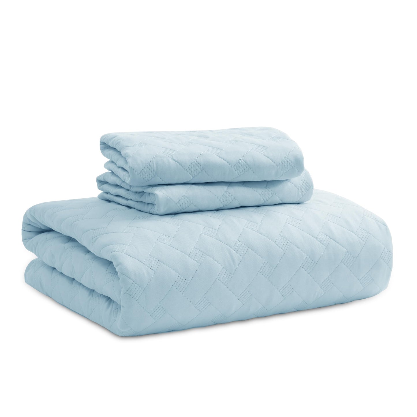 Bedsure Queen Quilt Bedding Set - Lightweight Spring Quilt Full/Queen - Sky Blue Bedspread Queen Size - Bedding Coverlet for All Seasons (Includes 1 Quilt, 2 Pillow Shams)