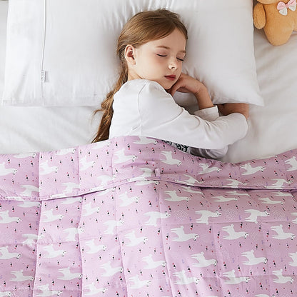 L'AGRATY Weighted Blanket Kids - 40"x60" 10lbs Breathable Kids Childrens Weighted Heavy Blanket Microfiber Material with Glass Beads Small Blanket for Kids All-Season Summer Fall Winter Soft Blanket