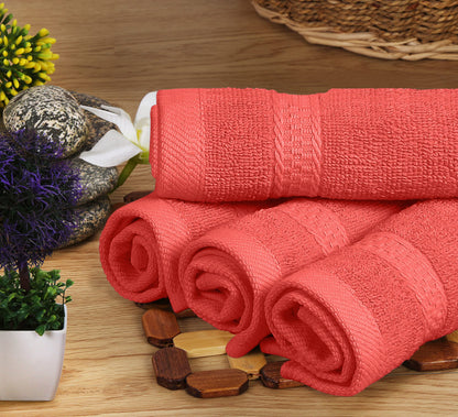 Utopia Towels 8-Piece Premium Towel Set, 2 Bath Towels, 2 Hand Towels, and 4 Wash Cloths, 600 GSM 100% Ring Spun Cotton Highly Absorbent Towels for Bathroom, Gym, Hotel, and Spa (Coral)