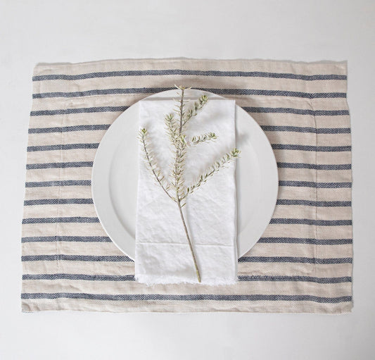 French Stripe Linen Placemat