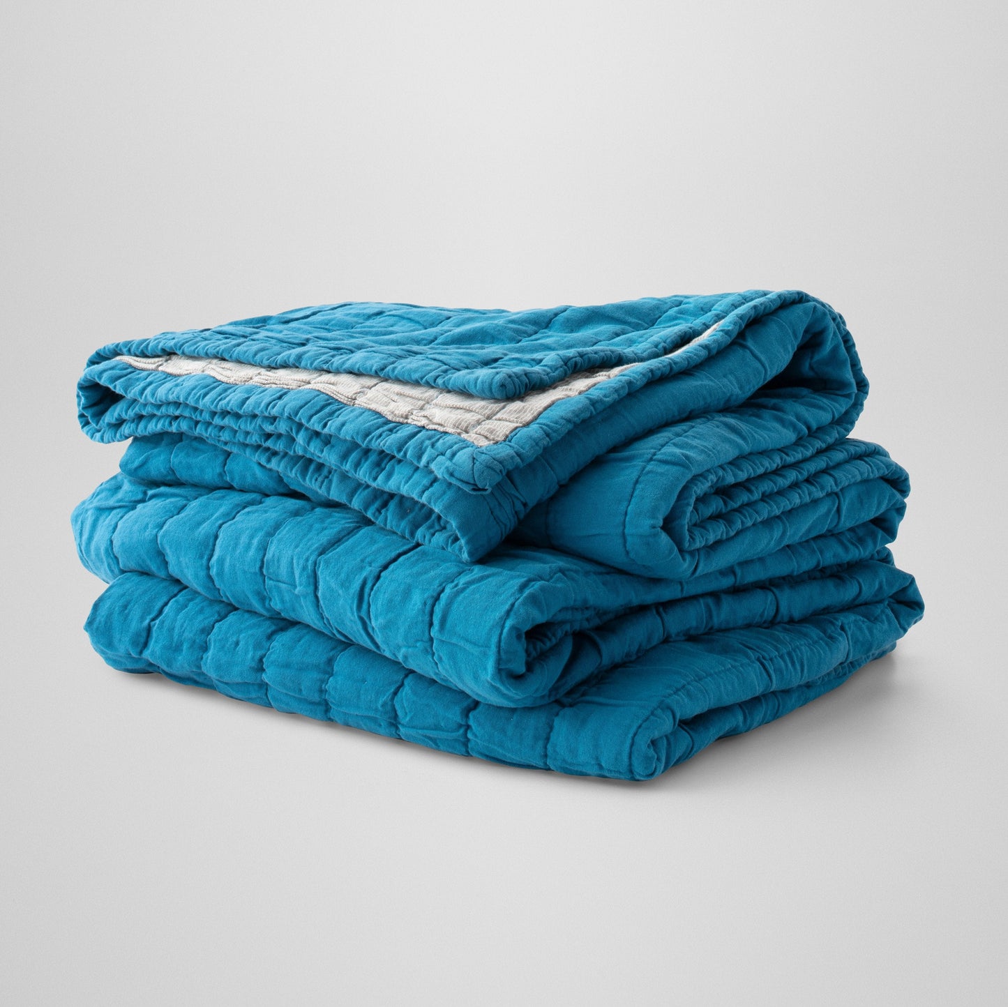 Channeled Cotton Quilt::channeled blue::Main
