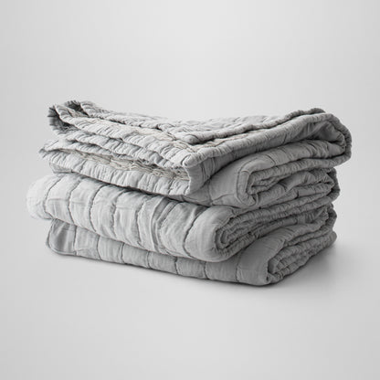 Channeled Cotton Quilt::channeled gray::Main