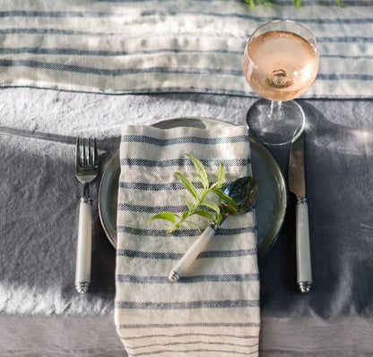 French Stripe Linen Napkin Set