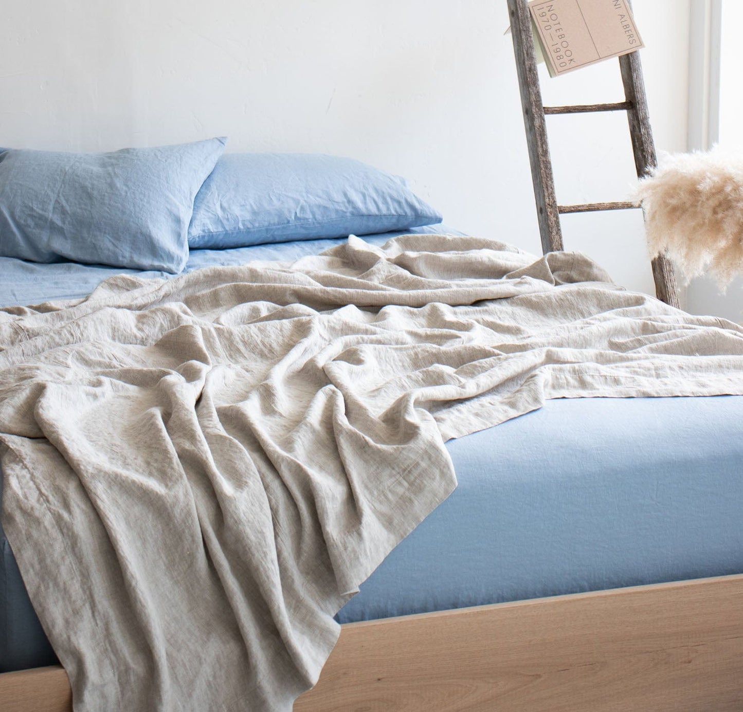 Heavy Linen Bed Blanket