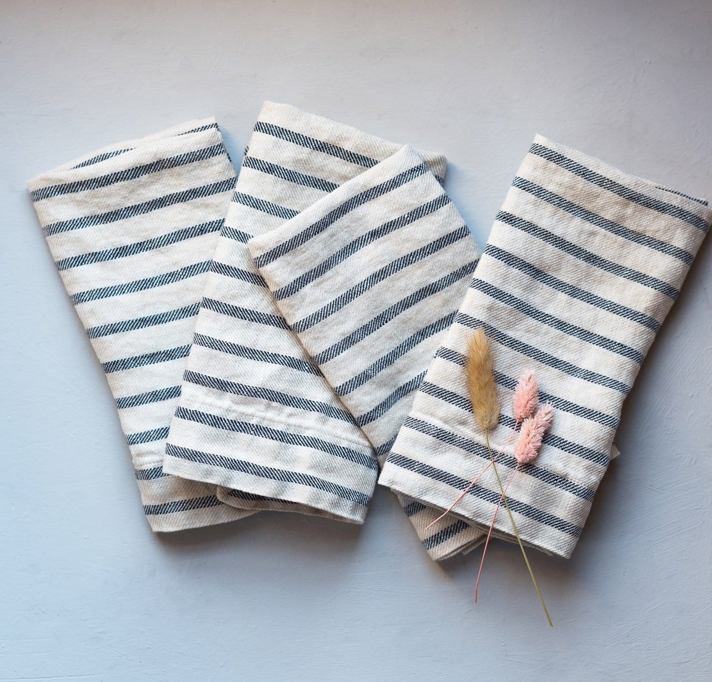 French Stripe Linen Napkin Set